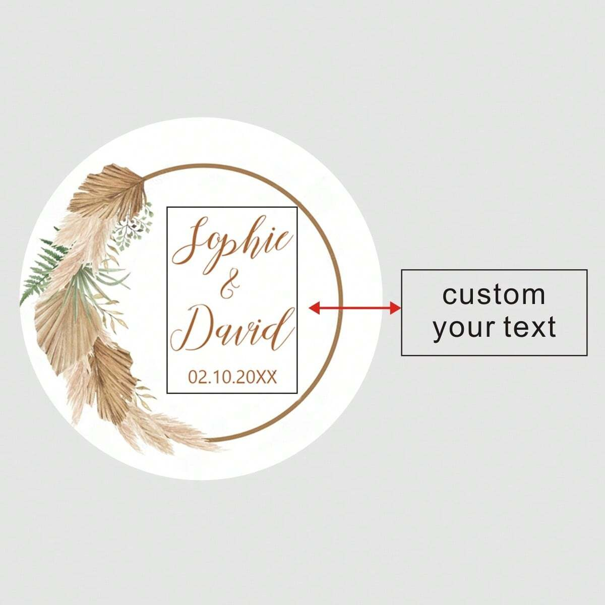 Pampas Grass Wedding Sticker L - огляд і ціна Pampas Grass Decor