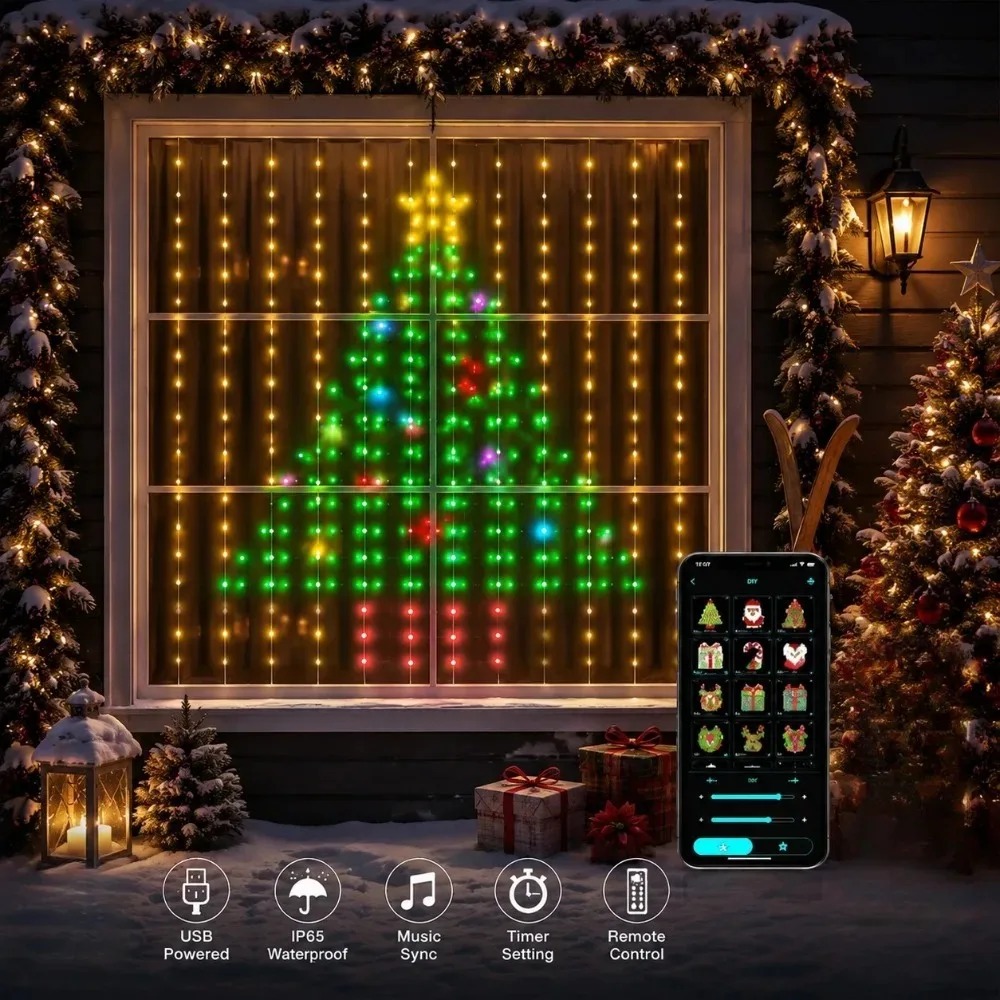 LED Christmas Curtain Lights C - огляд і ціна Home Decor Free App