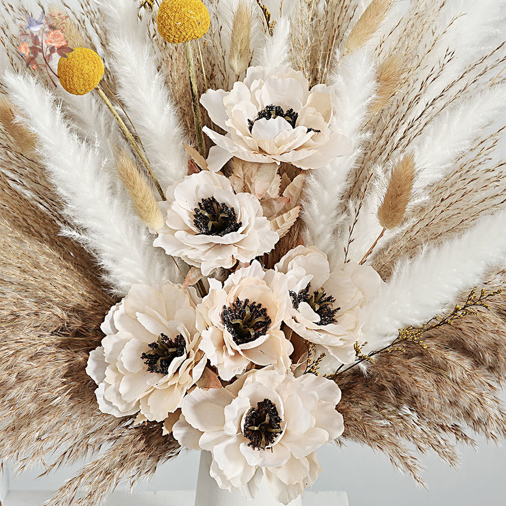 55Pcs Artificial Flower Bouque - огляд і ціна Pampas Grass Decor