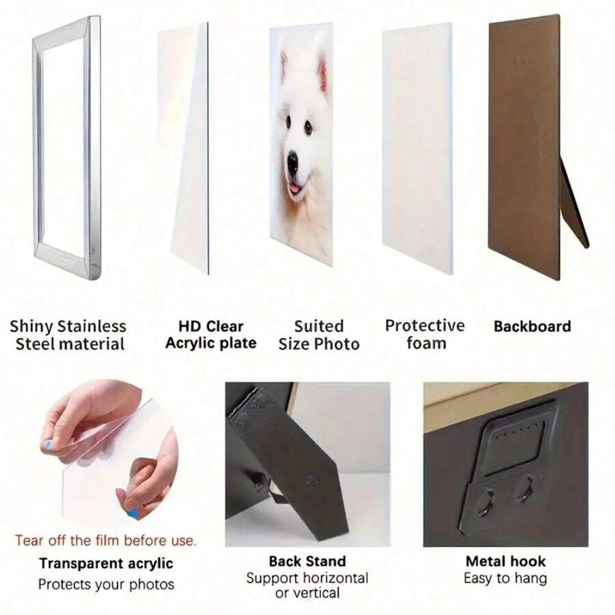 Stainless Steel Photo Frame, V - огляд і ціна Bamboo Photo Frame